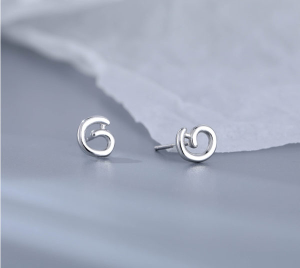 Alphabet Letter Stud Earrings - Image 9