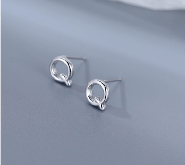 Alphabet Letter Stud Earrings - Image 12